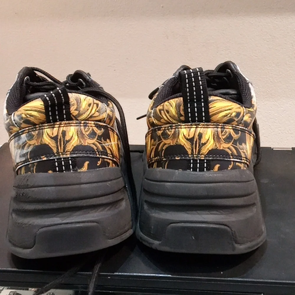 Versace Black & Gold Baroque Men’s Sneakers